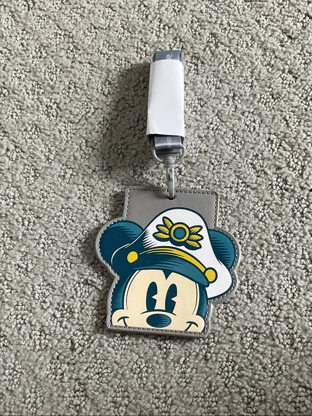 Disney Mickey Captain Luggage Tag - Teal, White, Yellow